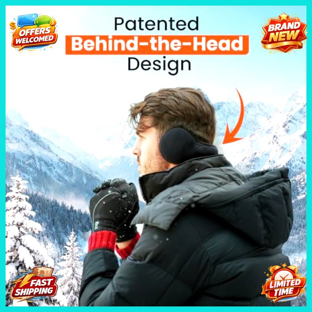 Adjustable Foldable Earmuffs, Behind Head Design,… - image 2